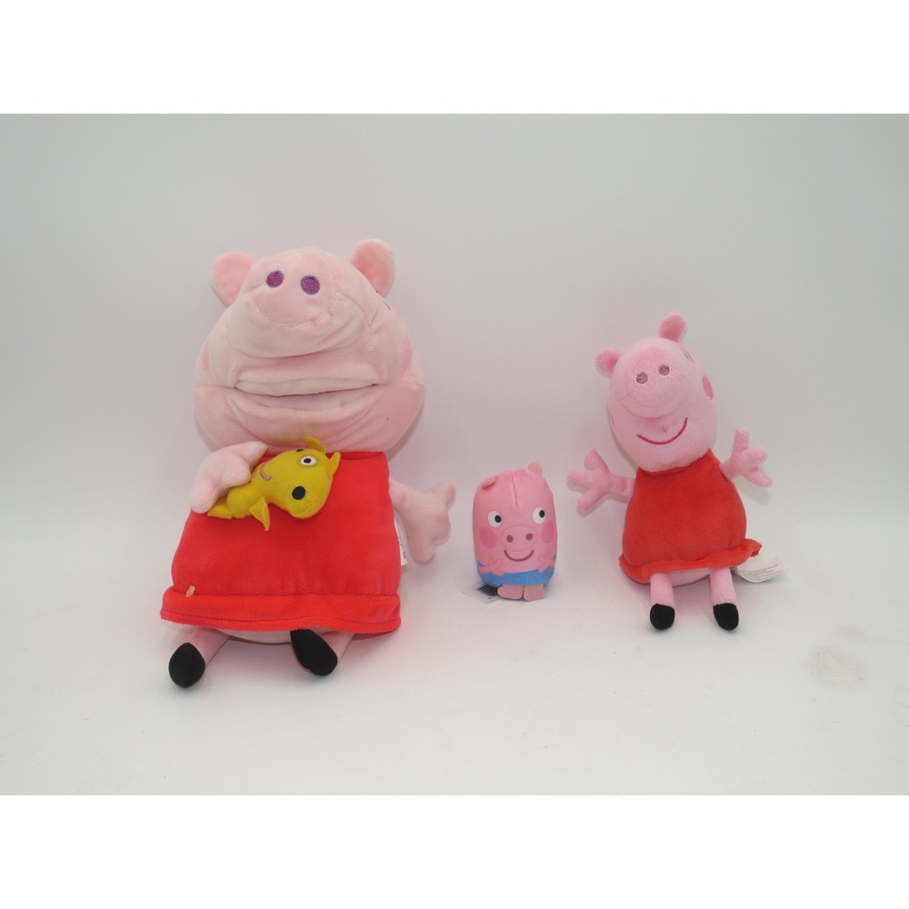 Peppa Pig Plush Hand Puppet Stuffed Animal Large 13 Inch Embroidered Eyes plus